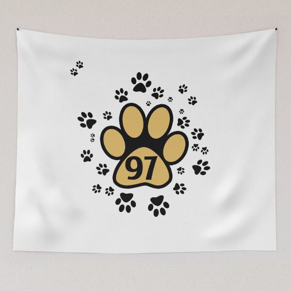Item preview, 97 - number with animal paws designed and sold by MadandMean.