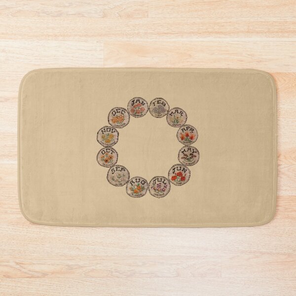 Item preview, 12 months of the year - Birth Flower chart. Vintage embroidery designed and sold by EveryDayDabble.