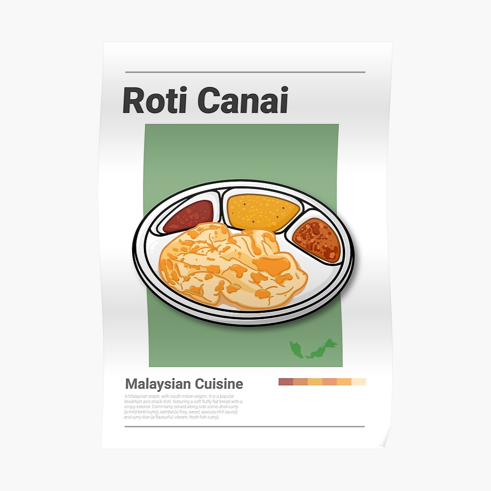 Cartoon Roti Canai || Malaysian Food || Minimalist 