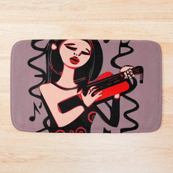 Item preview,  "The Hand-Held Ukulele Player in Black" designed and sold by FunnyShopGirl.