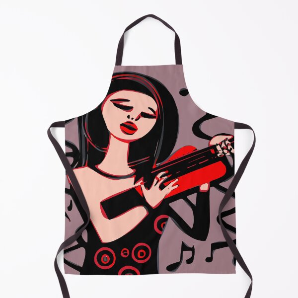 Item preview, "The Hand-Held Ukulele Player in Black" designed and sold by FunnyShopGirl.