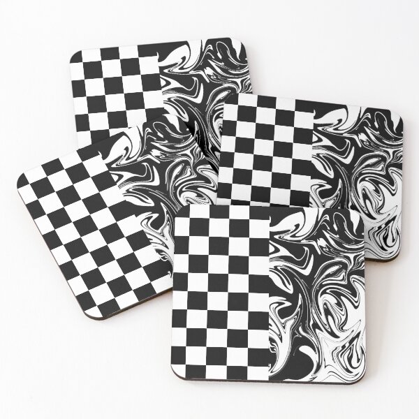 Item preview, Checks and Swirls - Black and White designed and sold by LAEC-Shop.
