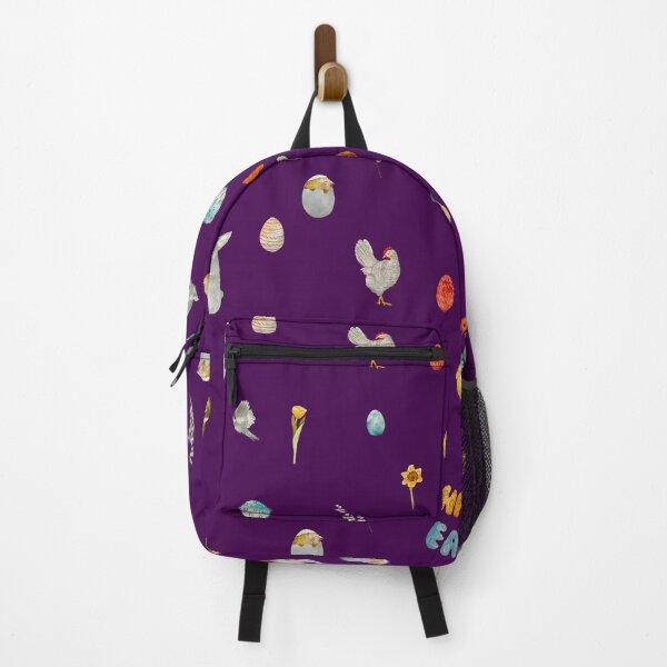 Item preview, Happy Easter title rabbit cute watercolor pattern violet designed and sold by Yana Mustafina | Boho Soulful Designs.