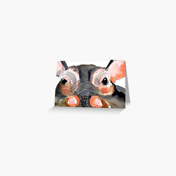 Hippo Greeting Card