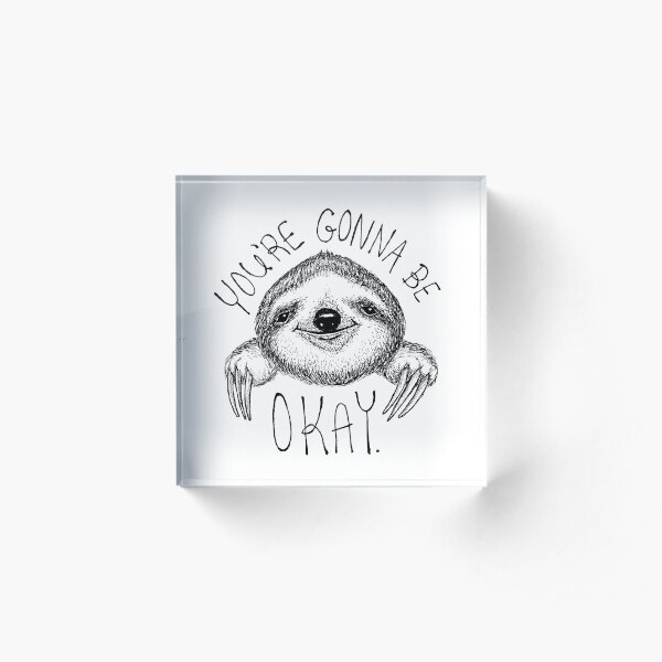 Slothspiration Acrylic Block