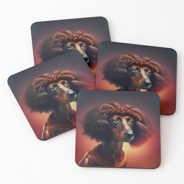 Item preview, Afro Dachshund Cute Dog 2 designed and sold by Artistic Pandas.