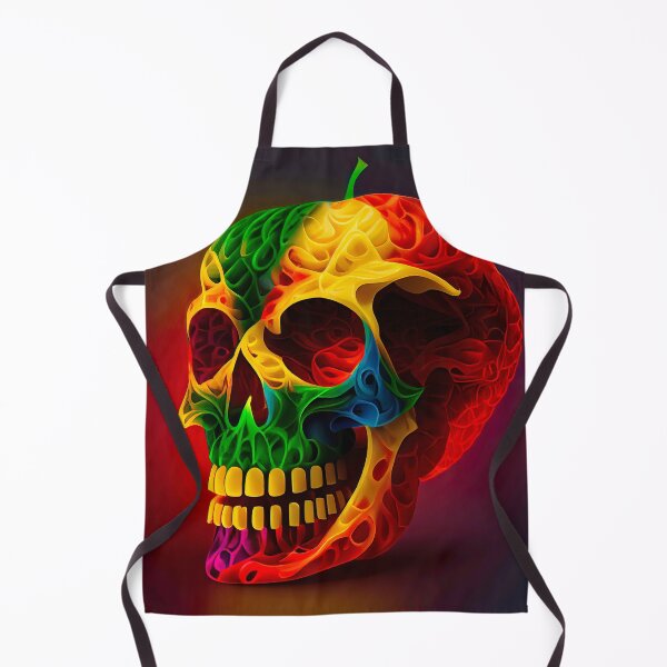 Item preview, Large format Chilli Skull psycho colors  designed and sold by AiArtestry.