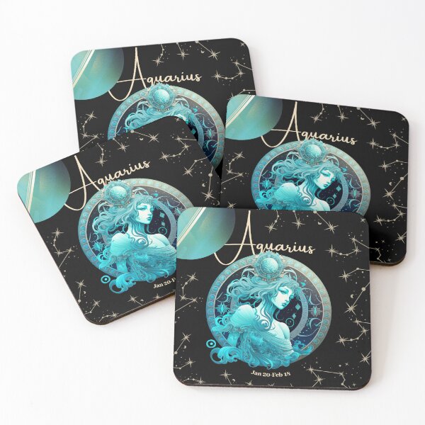 Item preview, Aquarius Zodiac Sign with its Ruling Planet Uranus designed and sold by ieluxury.