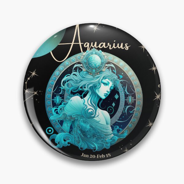 Item preview, Aquarius Zodiac Sign with its Ruling Planet Uranus designed and sold by ieluxury.