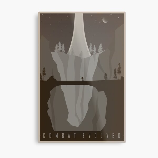 Halo Combat Evolved Vintage Travel Poster Metal Print