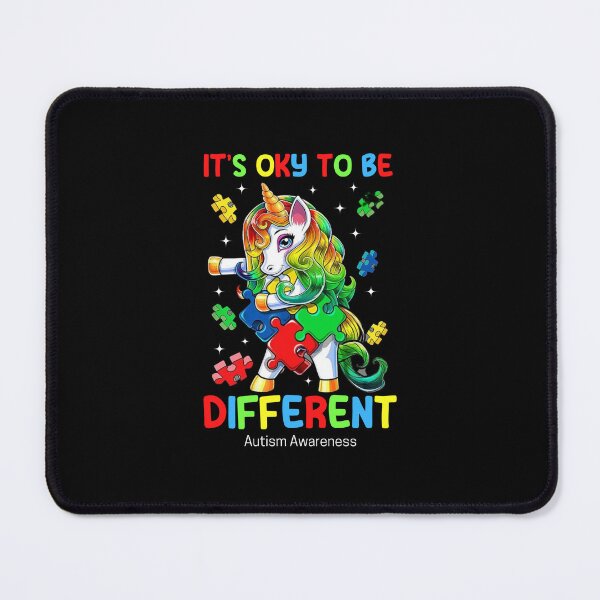 Item preview, IT's ok to be different cute unicorn Autism Awareness designed and sold by Smile Shop ⭐⭐⭐⭐⭐.