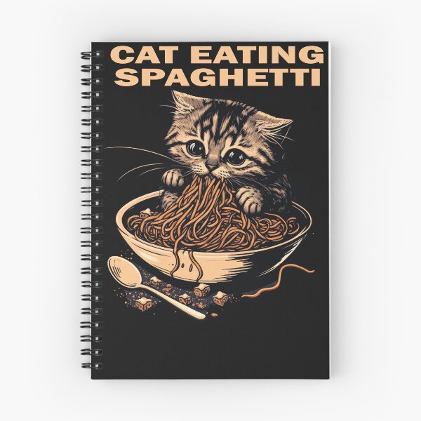 Item preview, Cat Eating Spaghetti #5 designed and sold by TotalDesine.