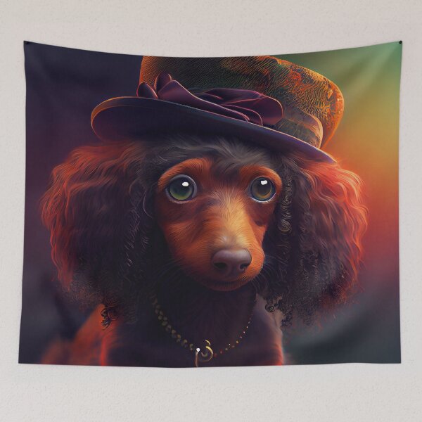 Item preview, Afro Dachshund Cute Dog 3 designed and sold by Artistic Pandas.