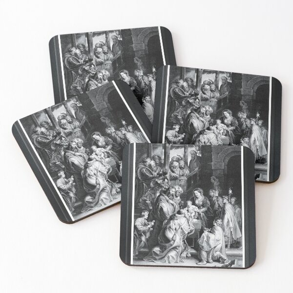 Item preview, The Adoration of the Magi with Torches by Nicolaes Lauwersi Remastered Xzendor7 Classical Art Old Masters Reproductions designed and sold by Xzendor7 Digital Art Creations.
