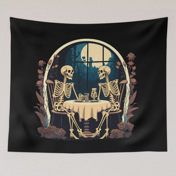 Item preview, Skeleton Macabre Dinner Dark Romantic Celebration Of Love designed and sold by Med ing.