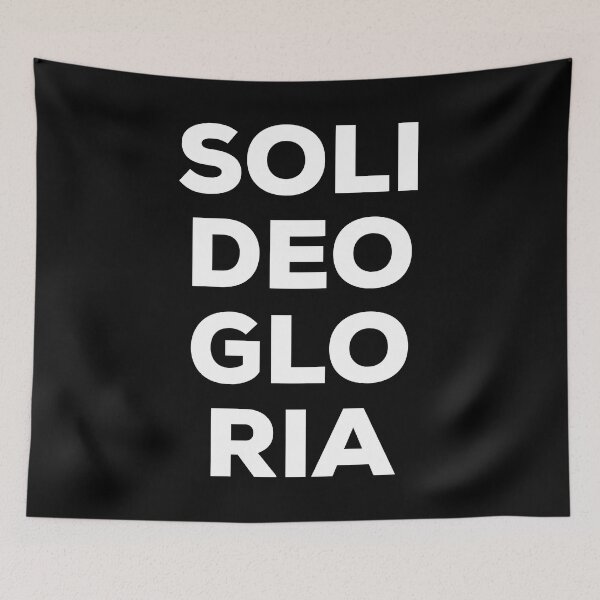 Item preview, Soli Deo Gloria Black Rectangle designed and sold by HalpinDesign.