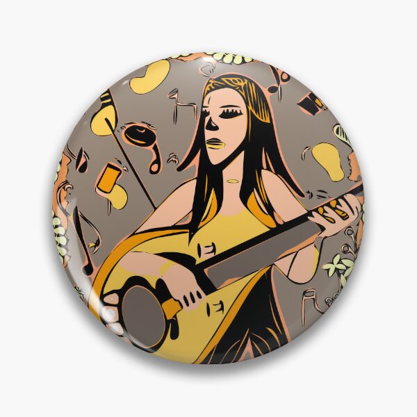 Item preview, "The Black and Yellow Guitarist against a abstract Background" designed and sold by FunnyShopGirl.