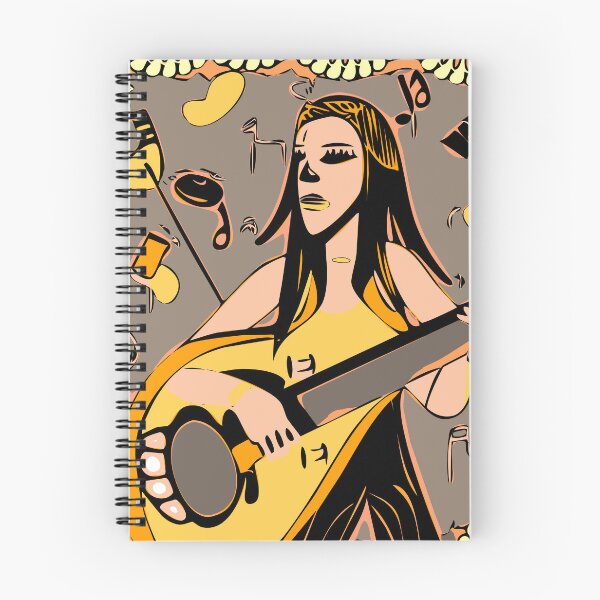 Item preview, "The Black and Yellow Guitarist against a abstract Background" designed and sold by FunnyShopGirl.