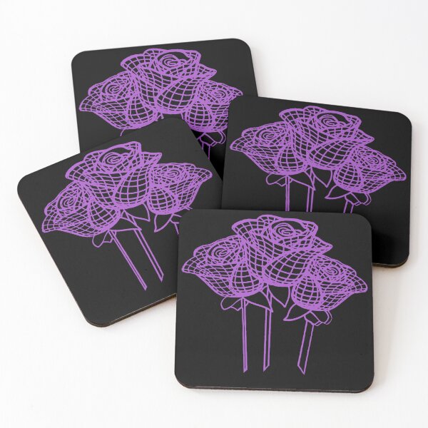 Item preview, Enchanted Mesh Graphic Purple Roses Vector designed and sold by taiche.