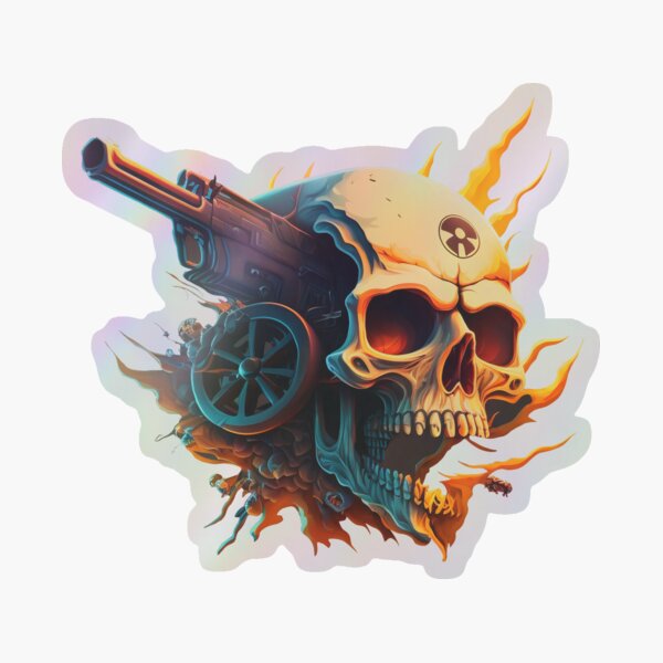 Item preview, skull and gun designed and sold by ezps.