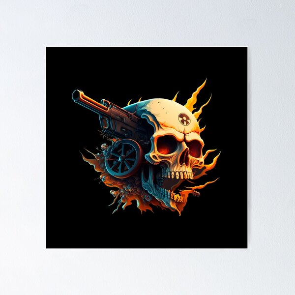 Item preview, skull and gun designed and sold by ezps.