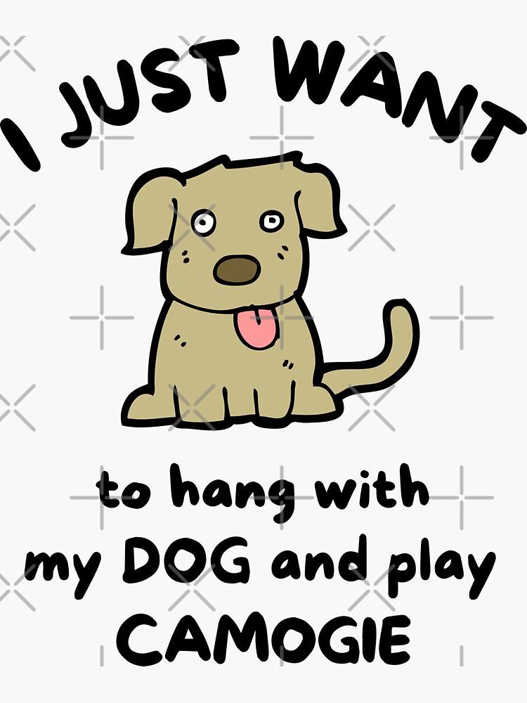 Solo quiero pasar el rato con mi perro y jugar Pegatina