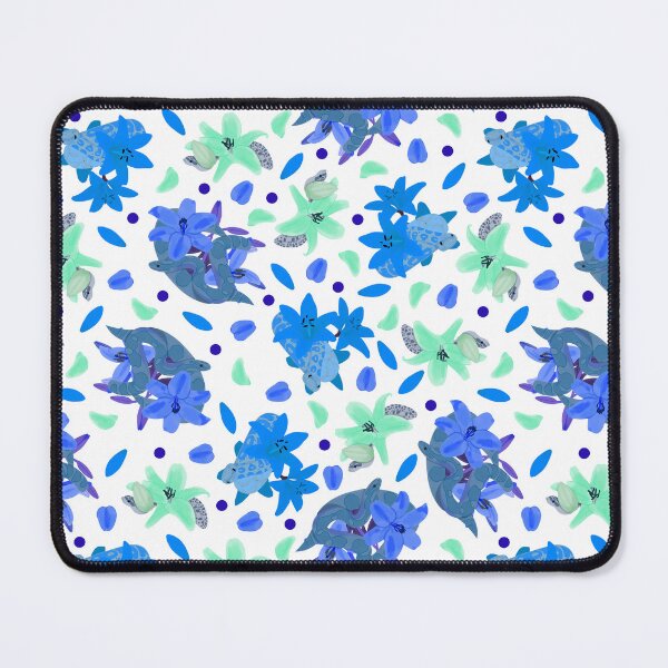 Item preview, Blue Snakes and Flowers designed and sold by dKarthdesign.