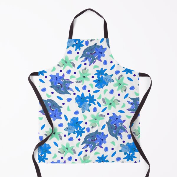 Artikelvorschau, Blaue Schlangen und Blumen entworfen und verkauft von dKarthdesign.