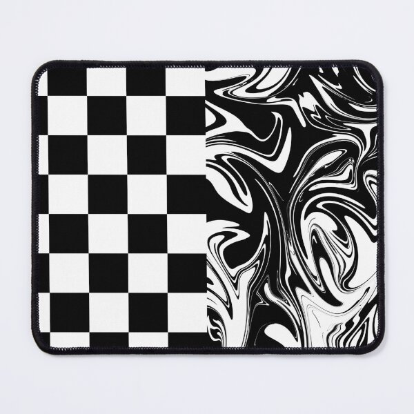 Item preview, Checks and Swirls - Black and White designed and sold by LAEC-Shop.