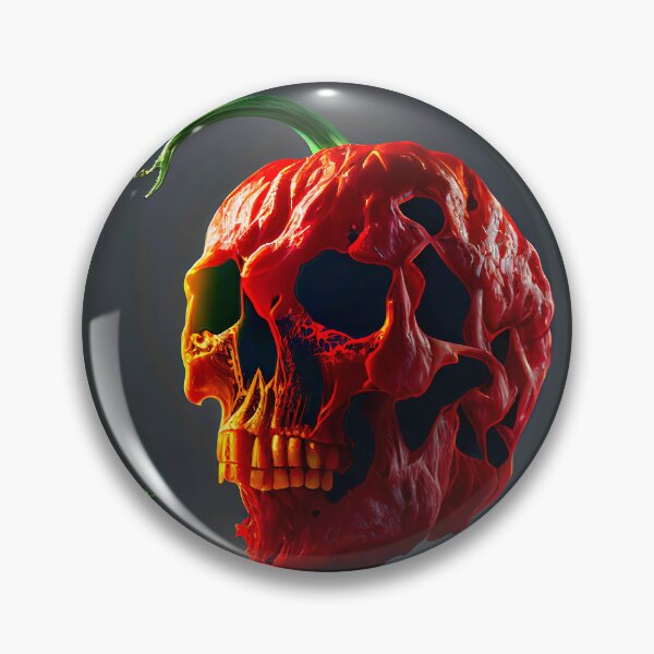 Item preview, Carolina Reaper chilli skull theme large format  designed and sold by AiArtestry.