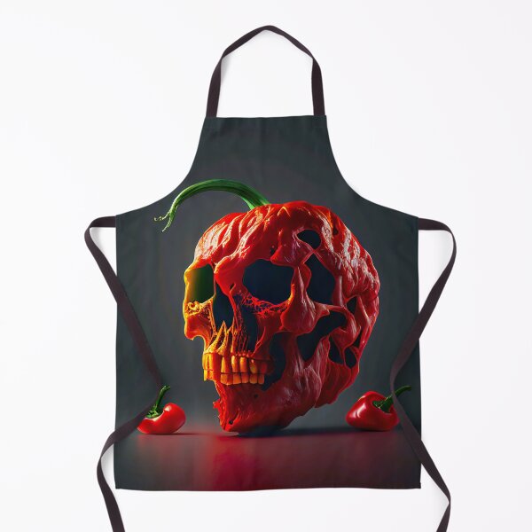 Item preview, Carolina Reaper chilli skull theme large format  designed and sold by AiArtestry.