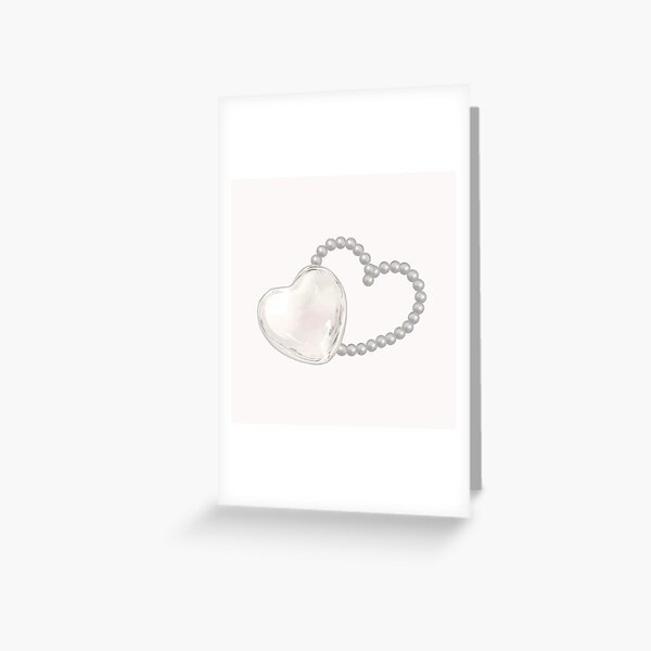 Item preview, Coquette Pink Crystal Pearl Hearts designed and sold by h0tc0utureshop.