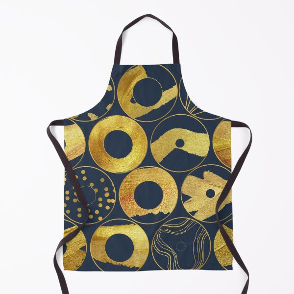 Item preview, Golden geometric circle pattern with dark green background. designed and sold by CreativeStrand.
