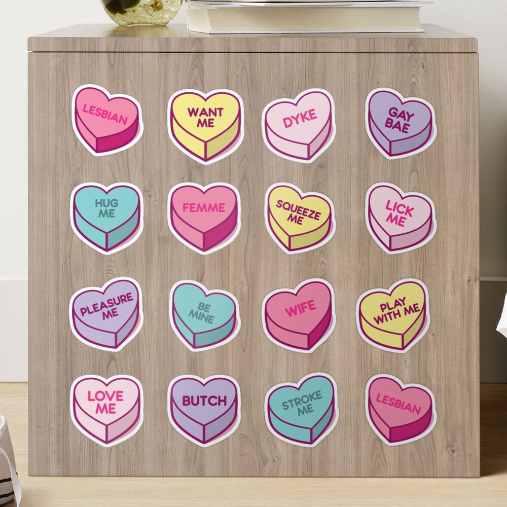 Candy Hearts Stickers — 2024 Digital Planners by MADEtoPLAN