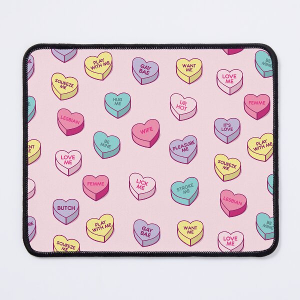 Item preview, Lesbian Conversation Candy Hearts Pattern for Valentines Day designed and sold by Hixon House.