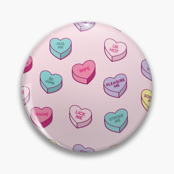 Item preview, Lesbian Conversation Candy Hearts Pattern for Valentines Day designed and sold by Hixon House.