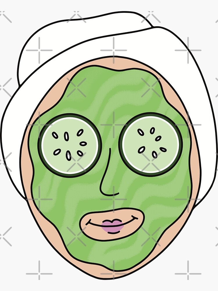 Mascarilla de pepino para un día de spa Pegatina