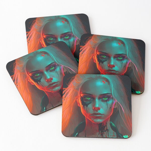 Item preview, Futuristic Dark Girl Power with Neon colors - Trending designed and sold by Dualism619.