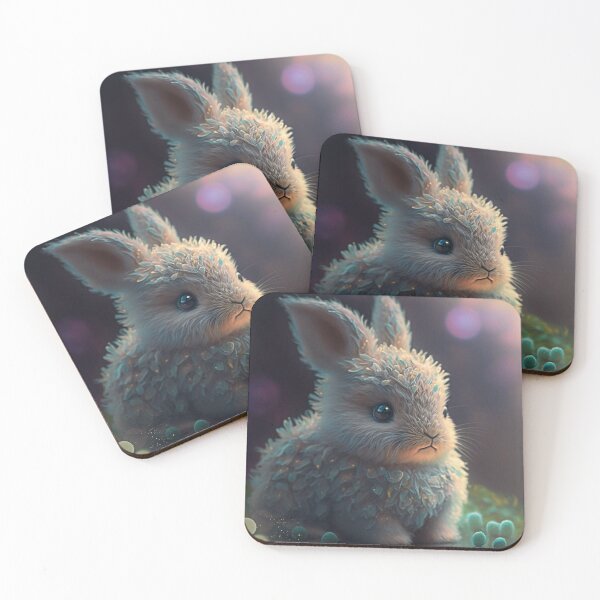 Item preview, Cute and Fluffy Rabbit Bokeh Lights Background Art designed and sold by Winarrts.