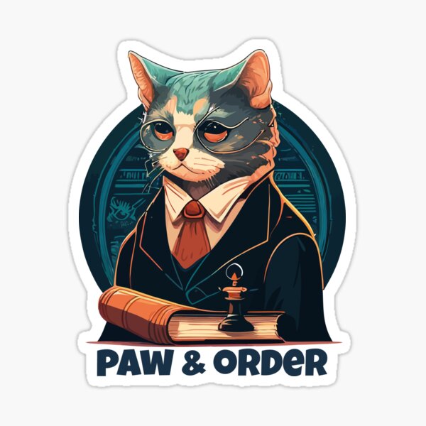 Cute Cats in Police Uniforms Paws of Justice Sticker for Sale by  TuckerLogan