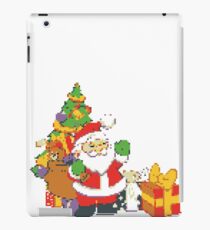 merry christmas 8bit retro iPad Case/Skin