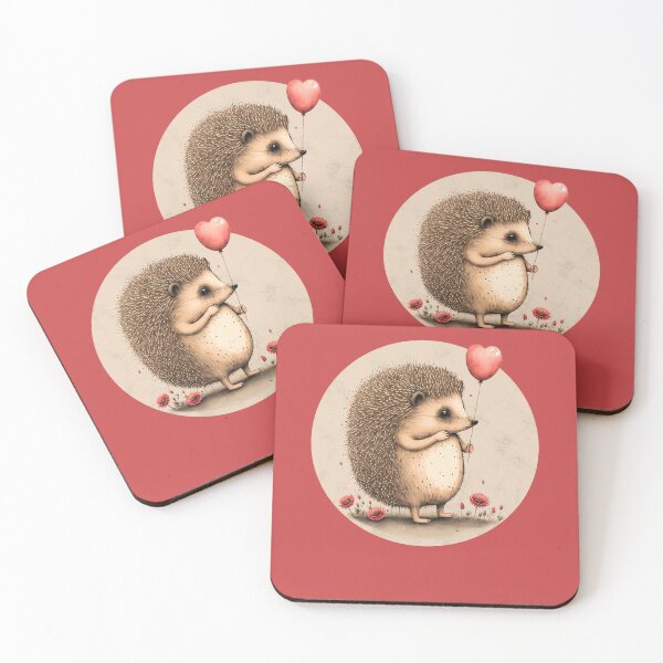 Item preview, Hedgehog with Heart Balloon designed and sold by Fran Fryberg.