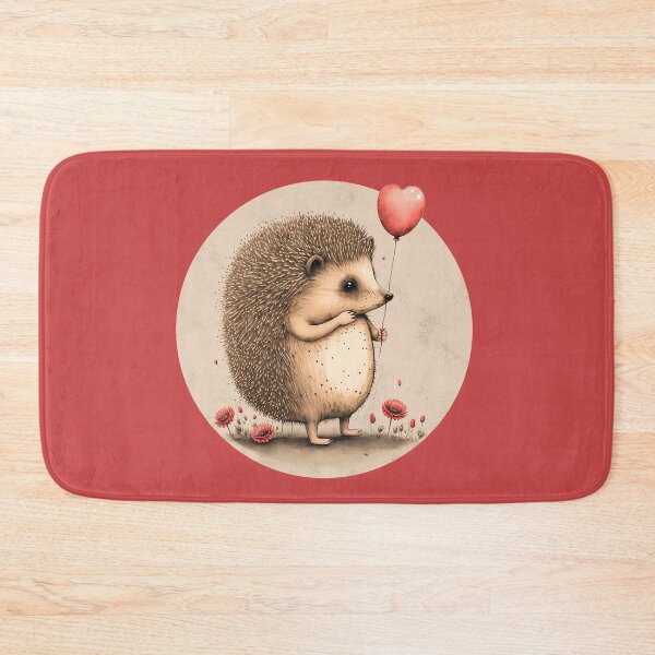 Item preview, Hedgehog with Heart Balloon designed and sold by Fran Fryberg.