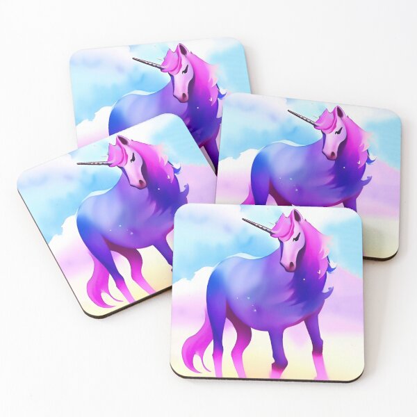 Aperçu de l'œuvre Jolie licorne magique à l'aquarelle créée et vendue par CattlettArt.