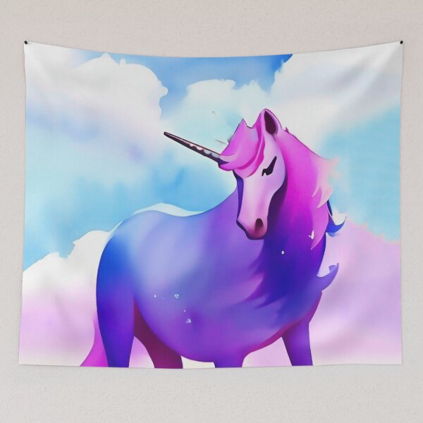 Item preview, Pretty Magical Watercolor Unicorn designed and sold by CattlettArt.
