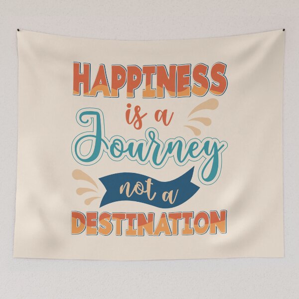 Item preview, Happiness is a Journey not a Destination Retro designed and sold by Alice-Elgawi.