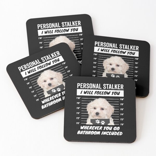 Item preview, Personal Stalker Dog – White Maltipoo designed and sold by More Cute Dogs.