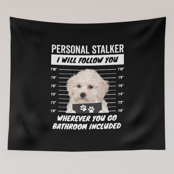 Item preview, Personal Stalker Dog – White Maltipoo designed and sold by More Cute Dogs.