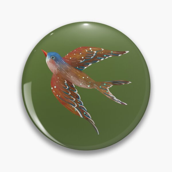 Item preview, Watercolor illustration of birds flying with brown feathers designed and sold by UnaWu533.