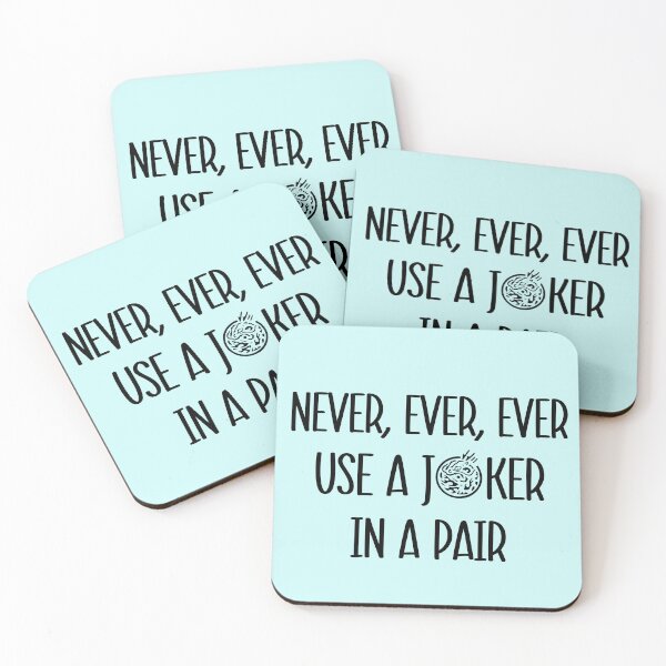Item preview, Never Use A Joker In A Pair - Black - Mahjong designed and sold by LafLaxDesigns.